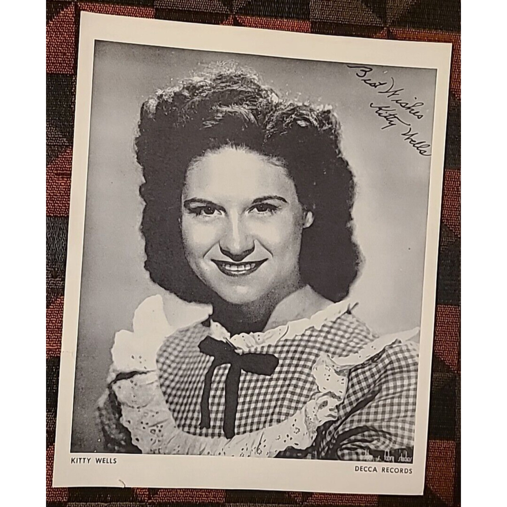 Kitty Wells Signed 8x10 Photo Decca Records Honkytonk Angels Lyrics Autographed